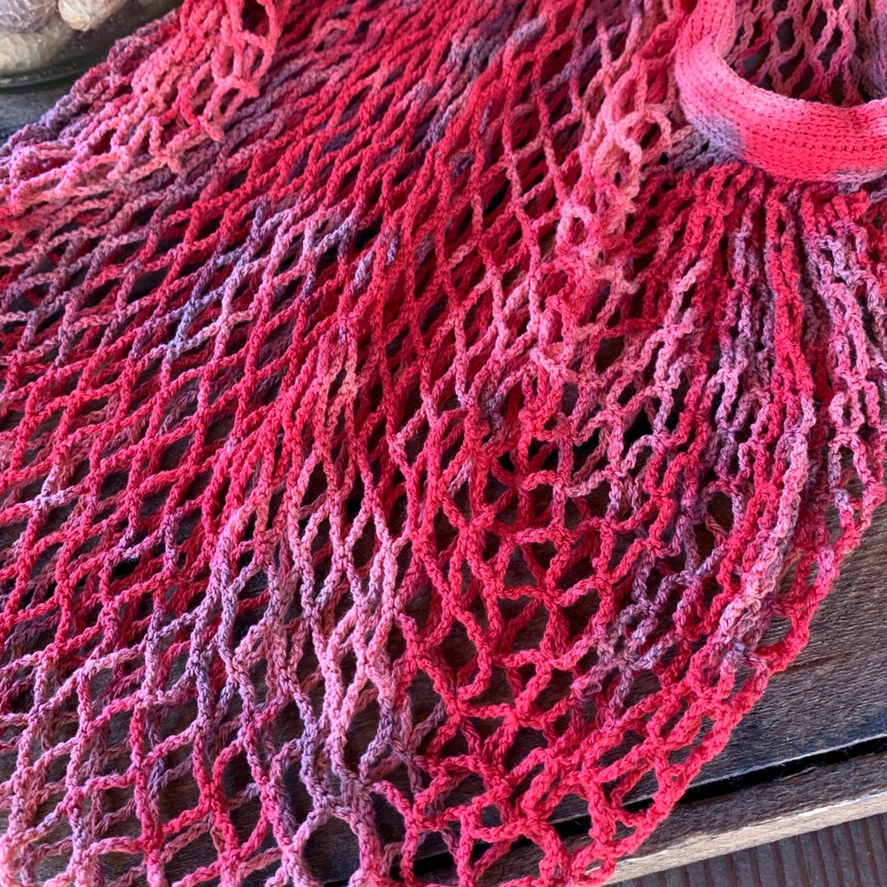 ✨HAND DYED FRENCH MARKET STRING NET BAG… - Picture 4 of 5